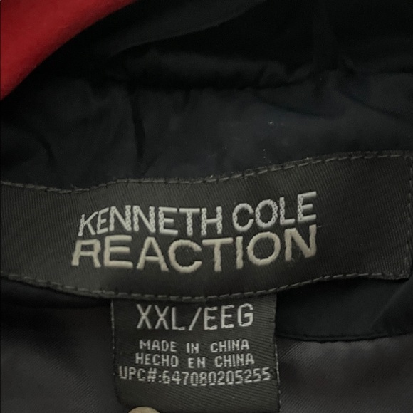 Kenneth Cole Dark Blue Puffer Jacket with Faux Fur Hood - Picture 2 of 6